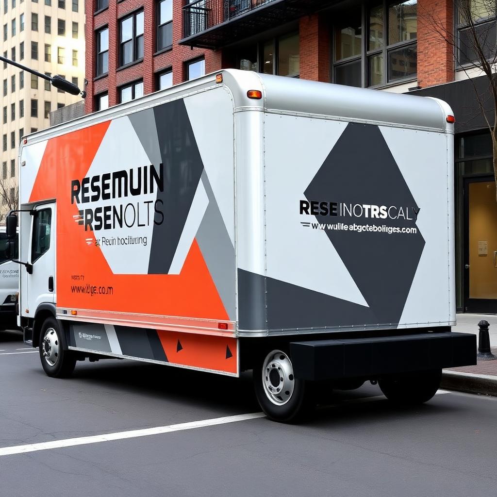 Box truck with bold custom vehicle wrap in Westchester NY